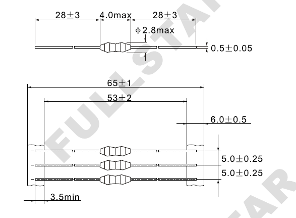 অজৈব Leaded শক্তি ইনডিকেটর সহ আচ্ছাদন 68uH